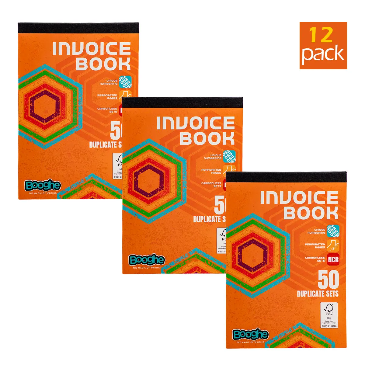 Carbonless Invoice Book 50 Duplicate Sets (12 Pack) 1