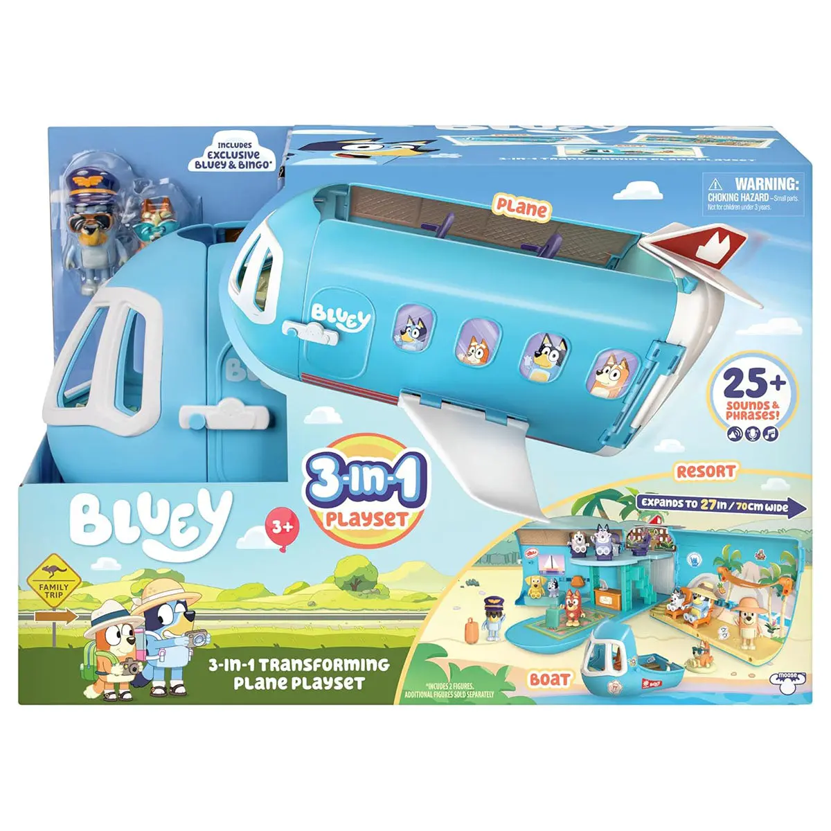 Bluey 3-In-1 Transforming Plane Playset 1