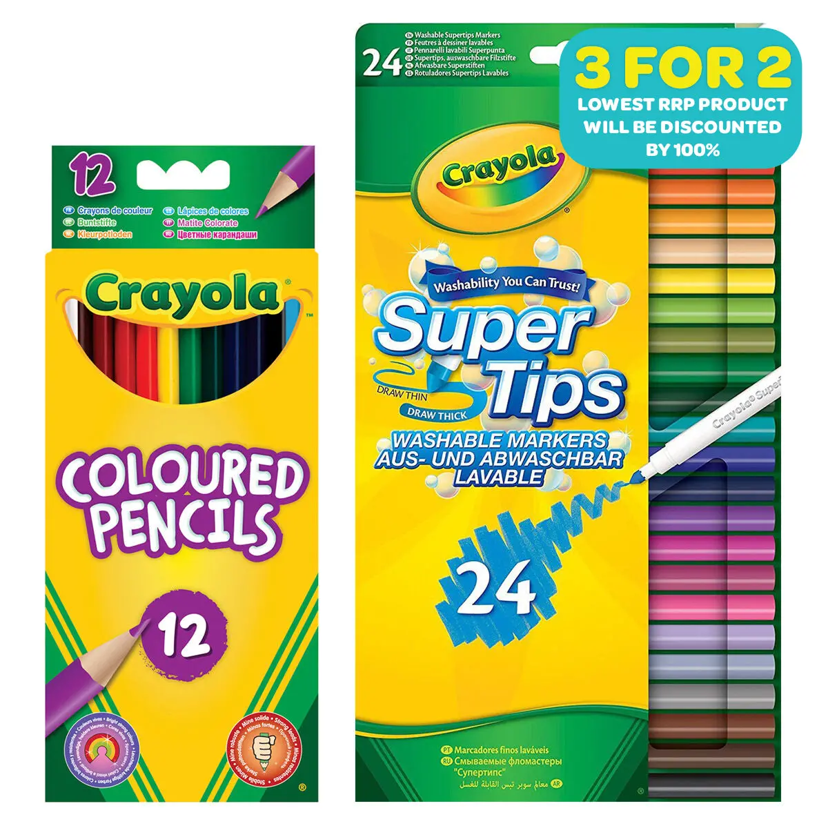 Crayola Bundles 12-Pencils And 24-Markers Pack 1