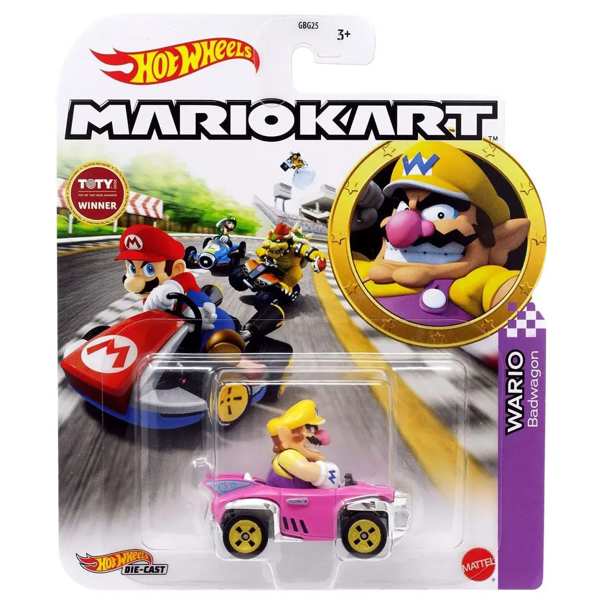 Hot Wheels Mario Kart Wario Bandwgon Die-Cast Car 1