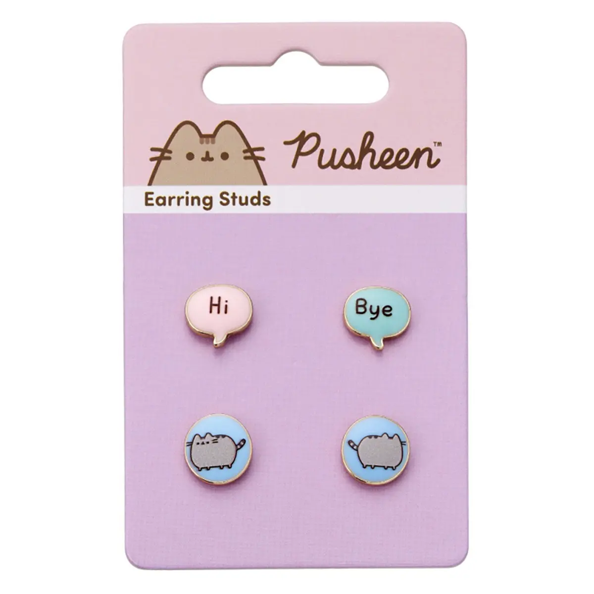 Pusheen The Cat 'Hi, Bye' Stud Earrings Set 1