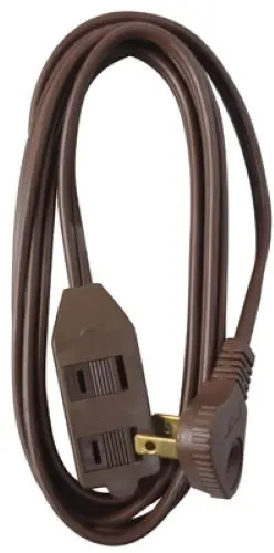 Master Electrician 09407Me 7' 16/2 Spt-2 Brown Vinyl Low Profile Polarized Slender Extension Cord - Quantity Of 18 1