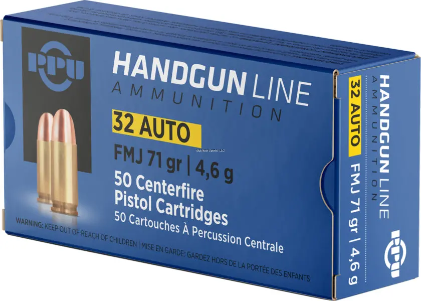 32 Auto Ppu Pph32af Pistol Ammo Fmj 71Gr 1