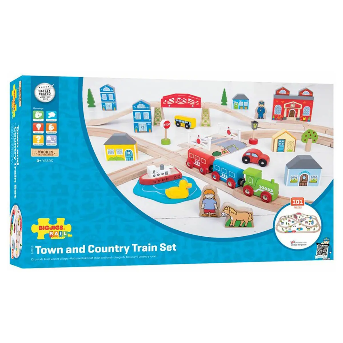 Bigjigs Rail Town And Country Train Set 1