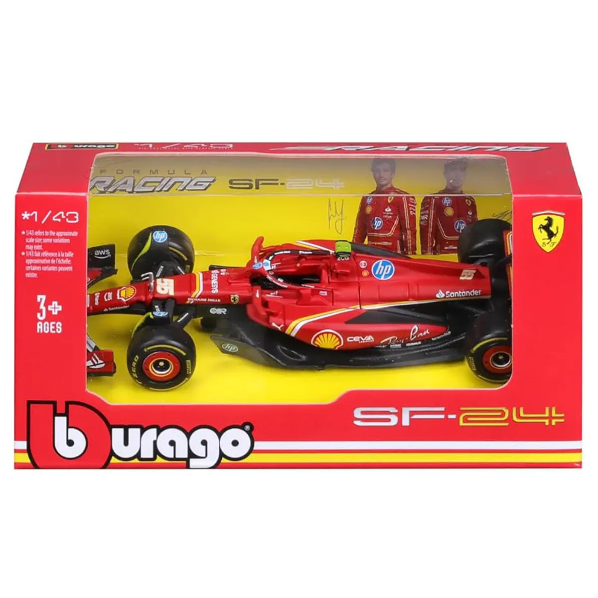 Bburago Ferrari F1 Sf-24 Carlos Sainz 1:43 Race Car 1