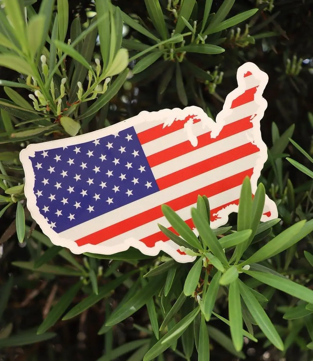 Usa Flag Map Sticker 1