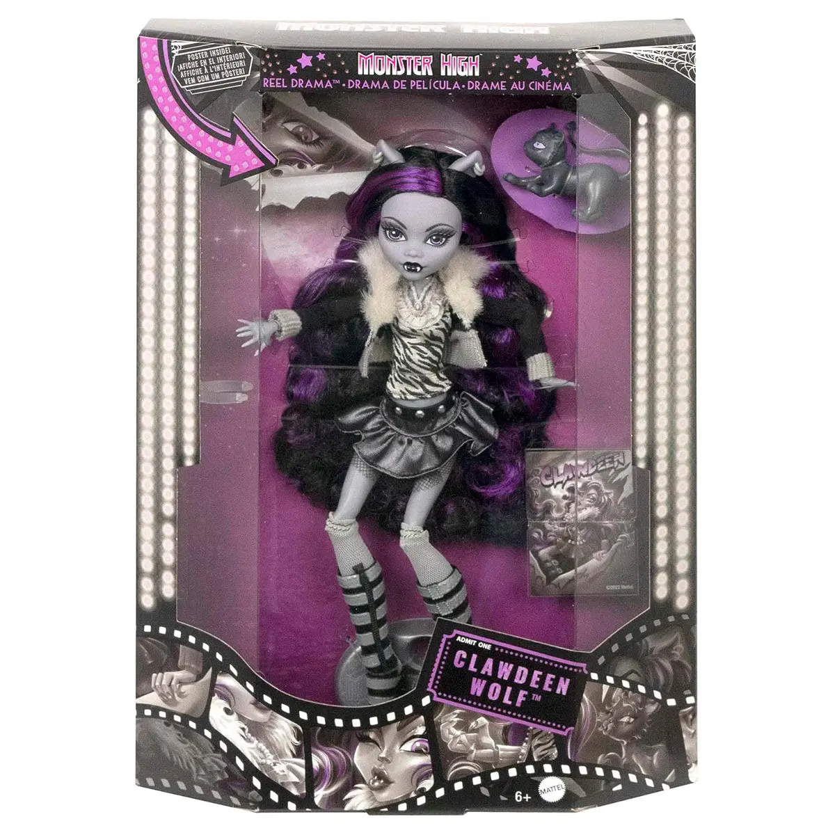 Monster High Reel Drama Clawdeen Wolf Fashion Doll 1