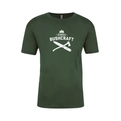 Georgia Bushcraft Logo T-Shirt - Forest Green (Glow In The Dark) 1