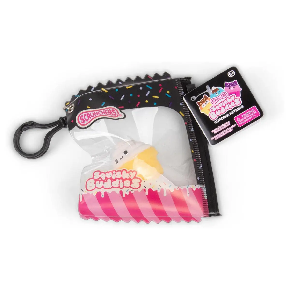 Scrunchems Squishy Buddies Cupcake Keyring (Styles Vary) 1