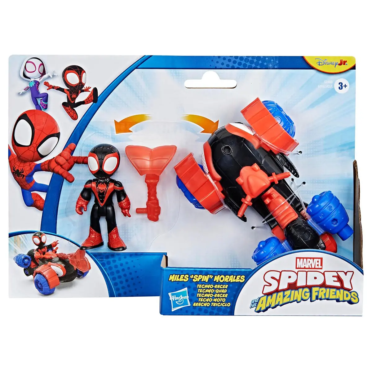 Marvel Spidey And His Amazing Friends Miles 'Spin' Morales Techno-Racer Vehicle 1