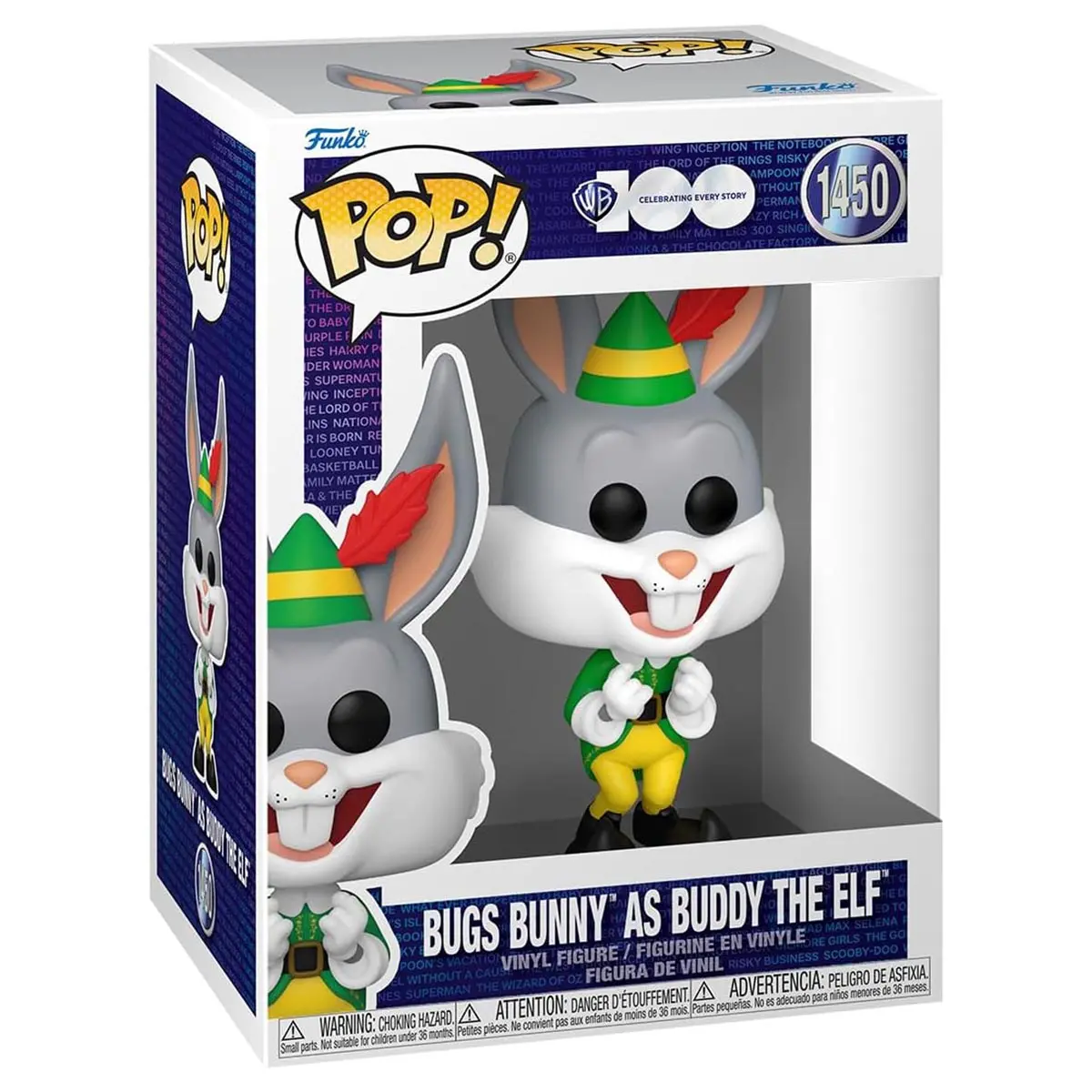 Funko Pop! Wb 100: Bugs Bunny As Buddy The Elf Vinyl Figure #1450 1