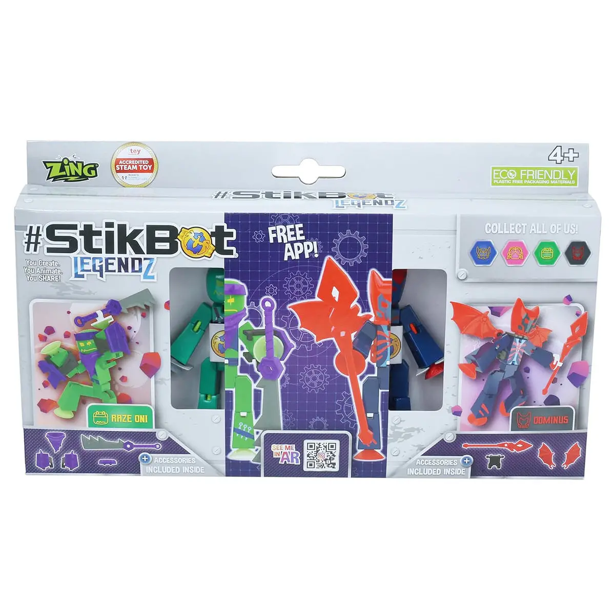 Stikbot Legendz Dominus & Raze Oni Figures (2 Pack) 1