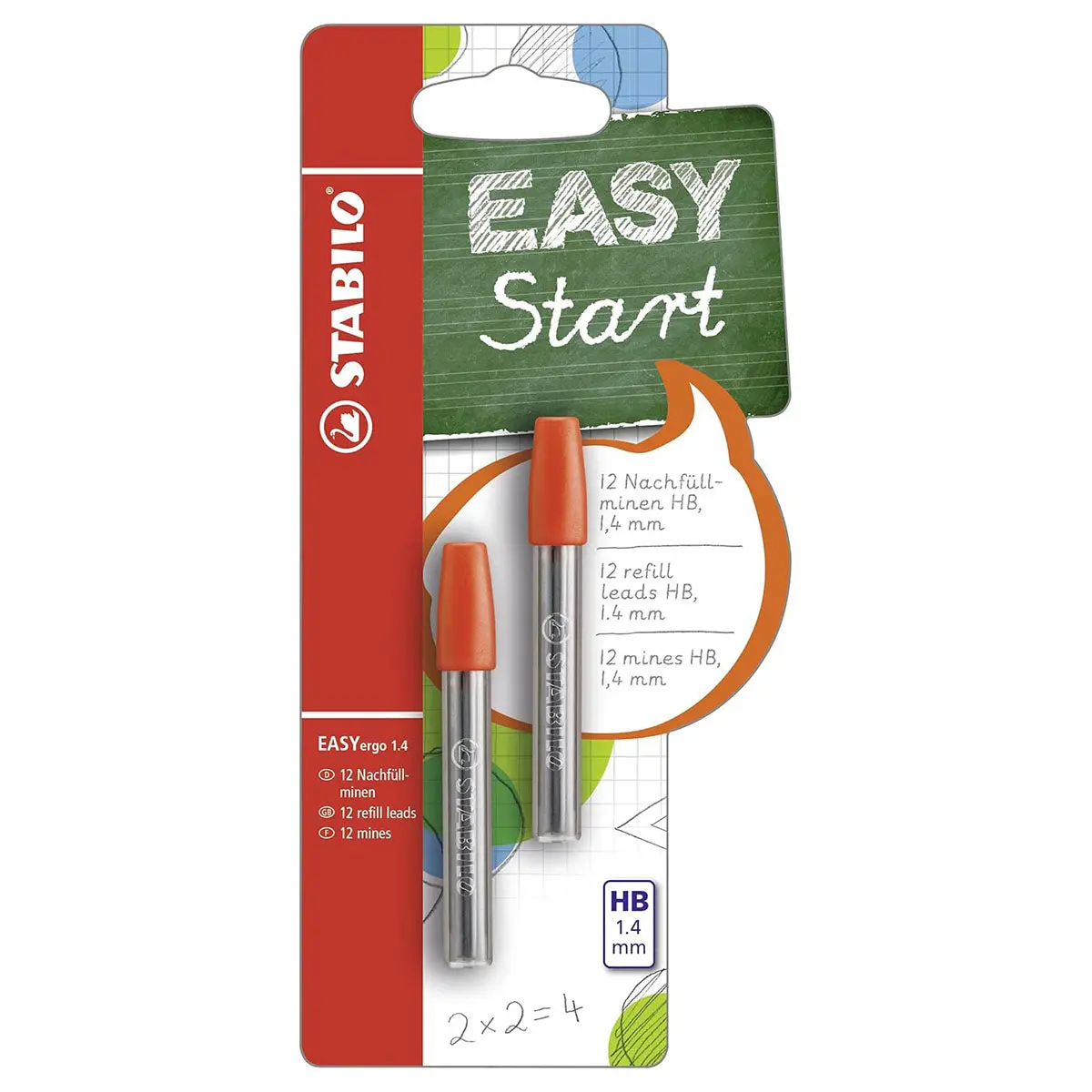 Stabilo Easyergo 1.4Mm Mechanical Pencil Refill Leads Hb (2 Pack) 1