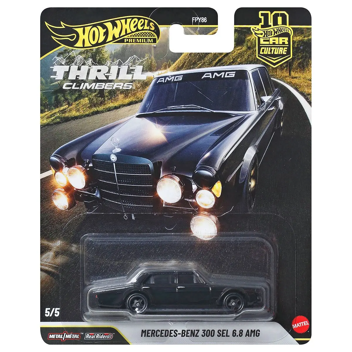 Hot Wheels Car Culture Thrill Climbers Mercedes-Benz 300 Sel 6.8 Amg Car (5/5) 1