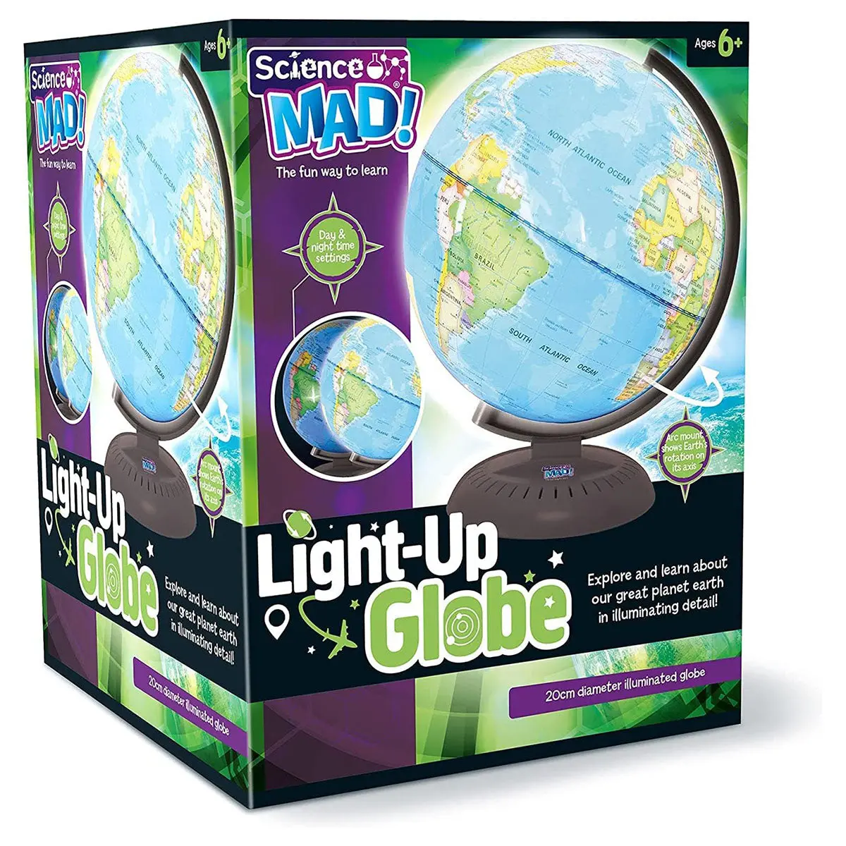 Science Mad Light-Up Globe 20Cm 1
