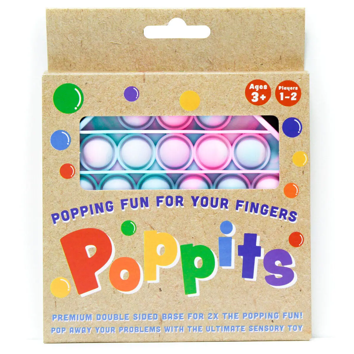 Poppits Pink Tie Dye Octagon Fidget Toy 1