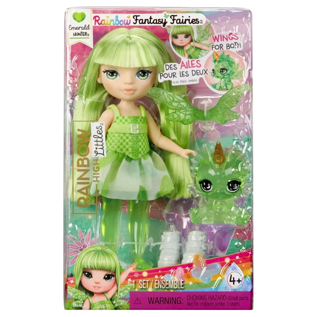 Rainbow High Littles: Rainbow Fantasy Fairies Emerald Hunter Doll 1