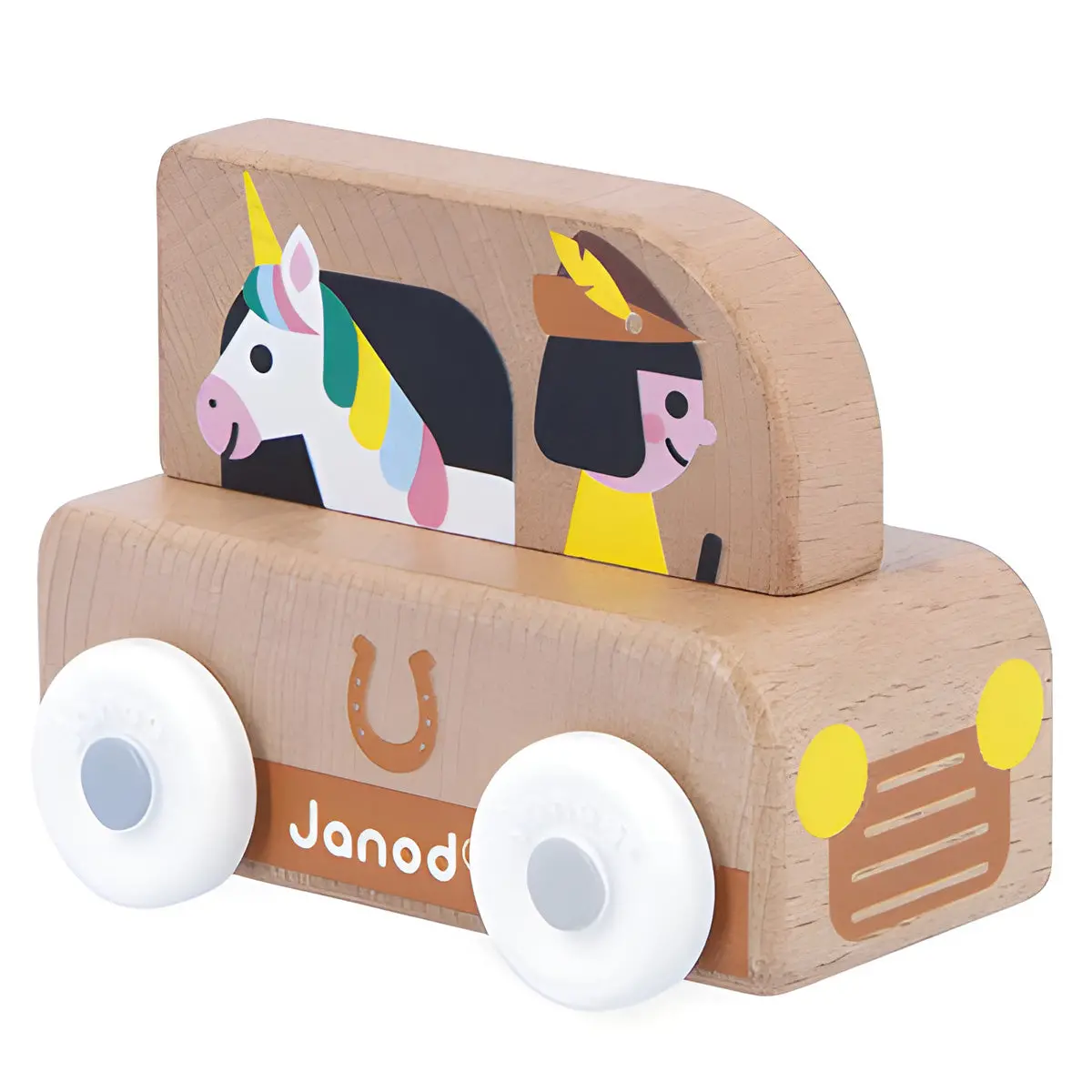 Janod Cross Roads Enchanted Kingdom Wooden Unicorn Van 1
