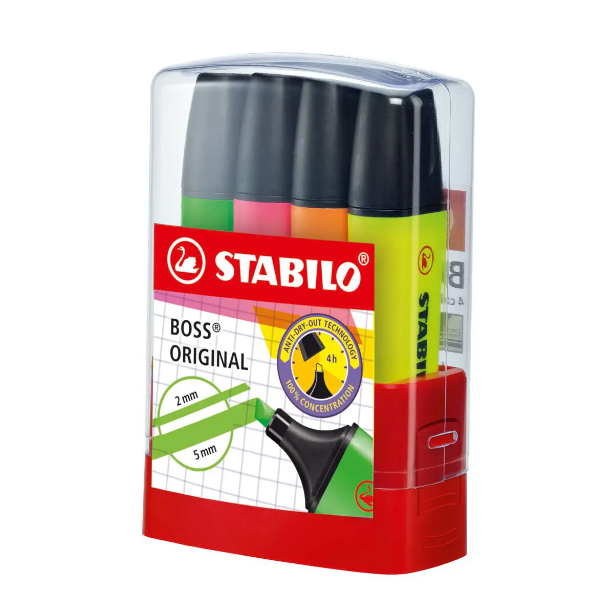 Stabilo Boss Original Assorted Colours Highlighter Bossparade Pack Of 4 1