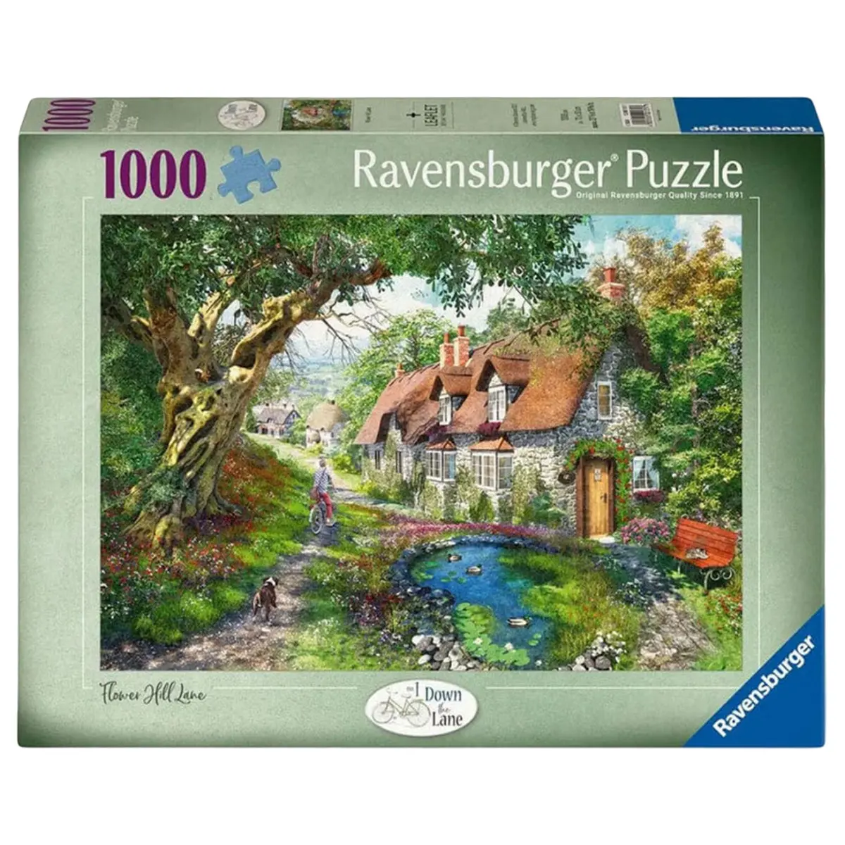 Ravensburger Down The Lane No.1 Flower Hill Lane 1000 Piece Jigsaw Puzzle 1