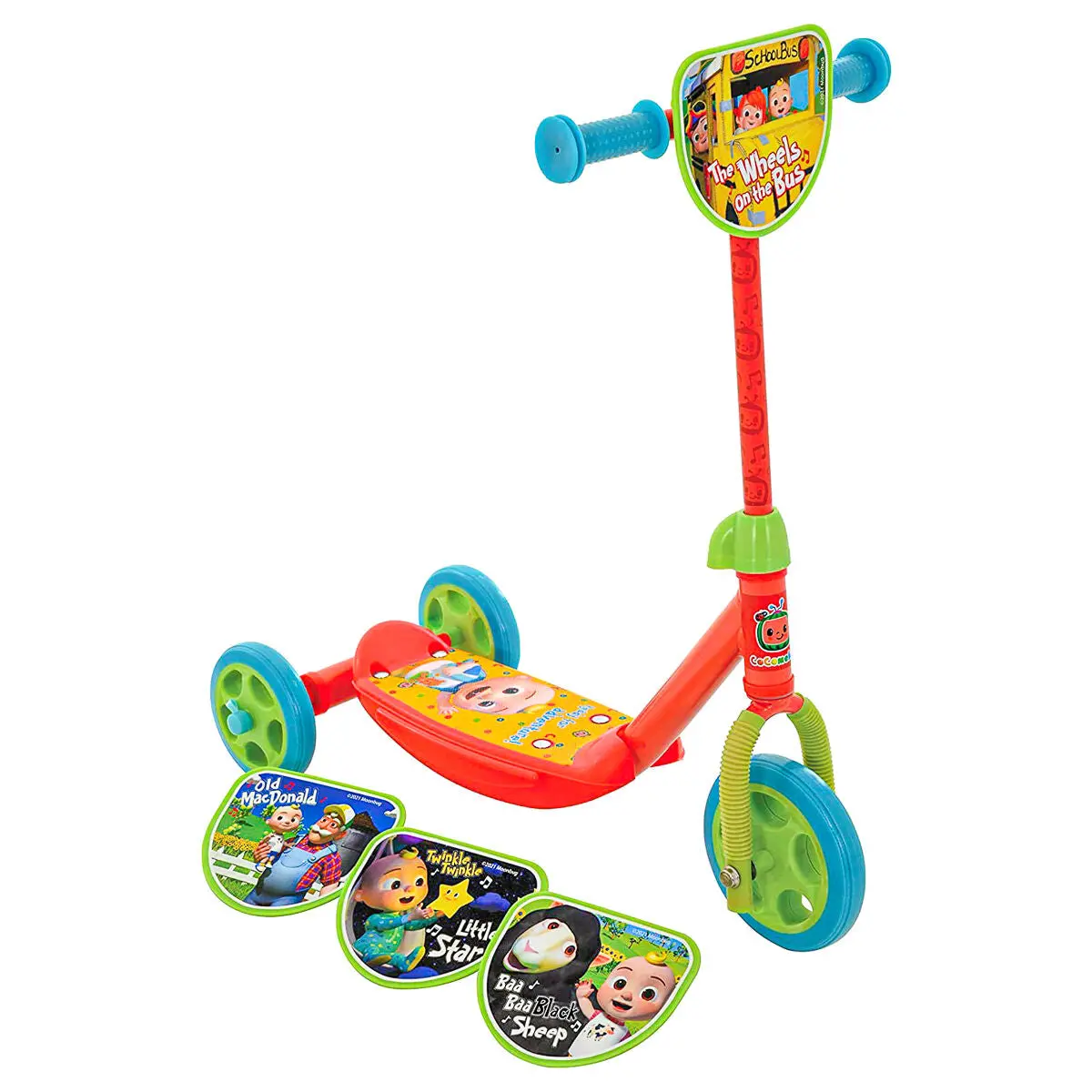 Cocomelon Switch It Tri-Scooter With 4 Character Plaques 1