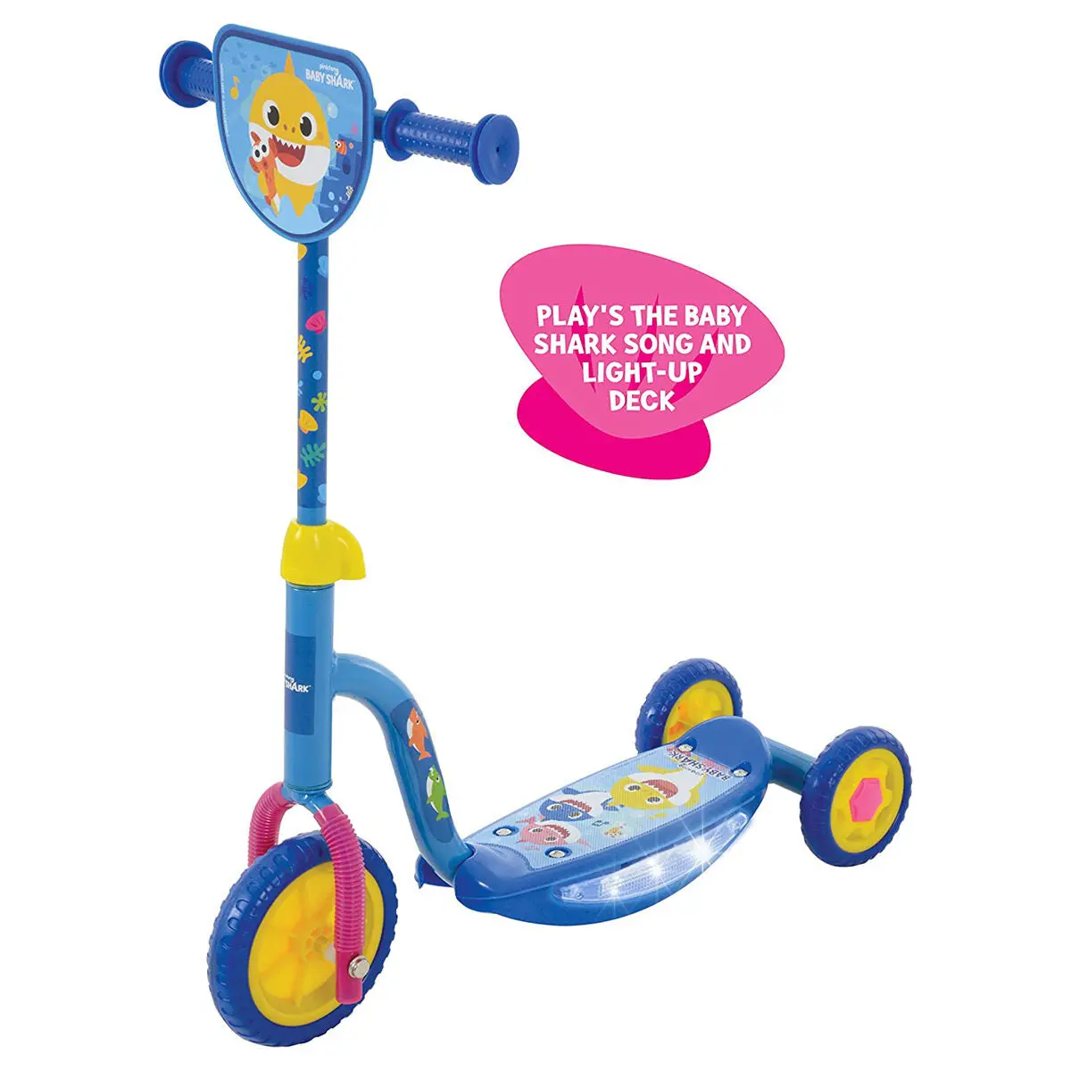 Baby Shark Music & Lights Tri Scooter 2