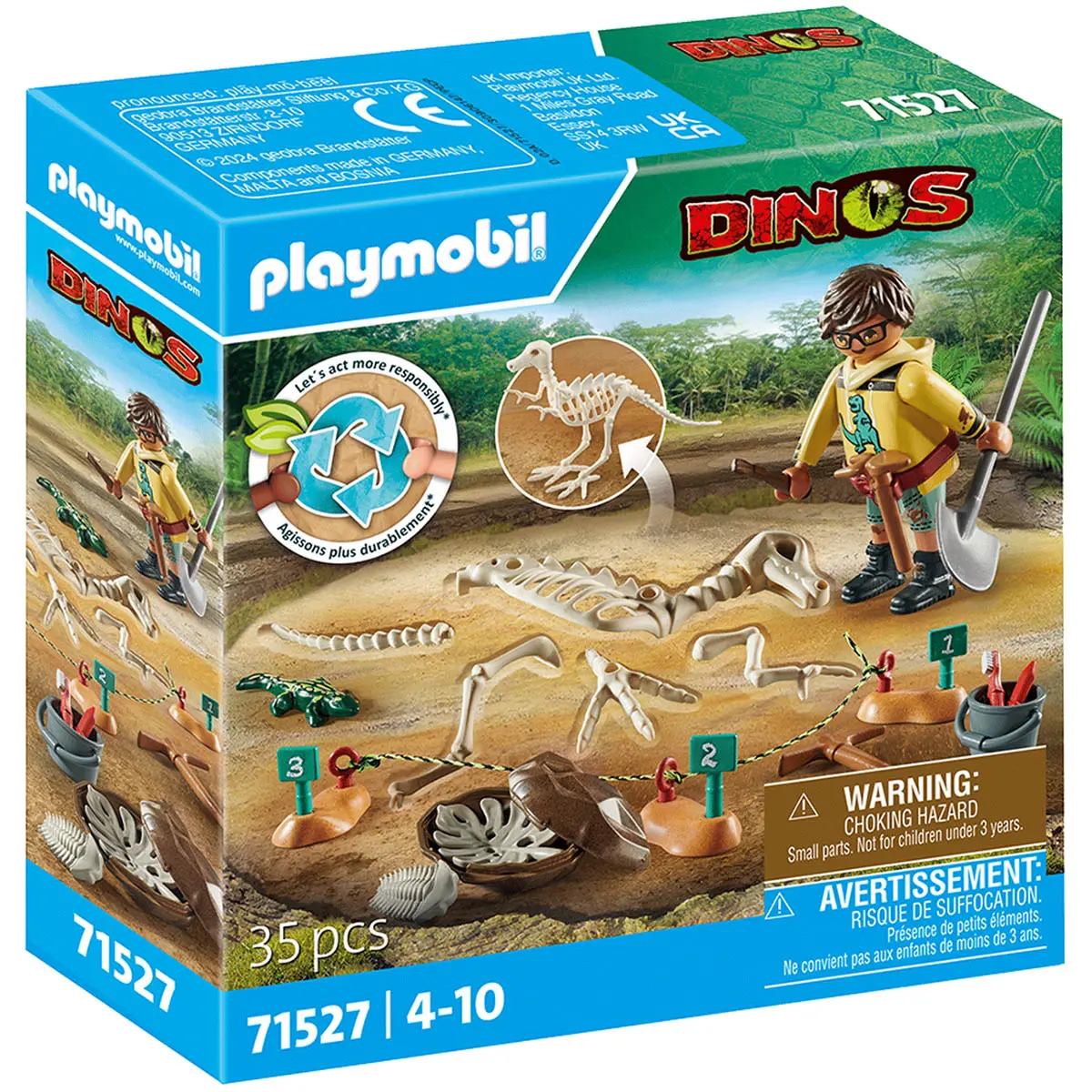 Playmobil Dinos: Archaeological Dig With Dinosaur Skeleton Playset 1