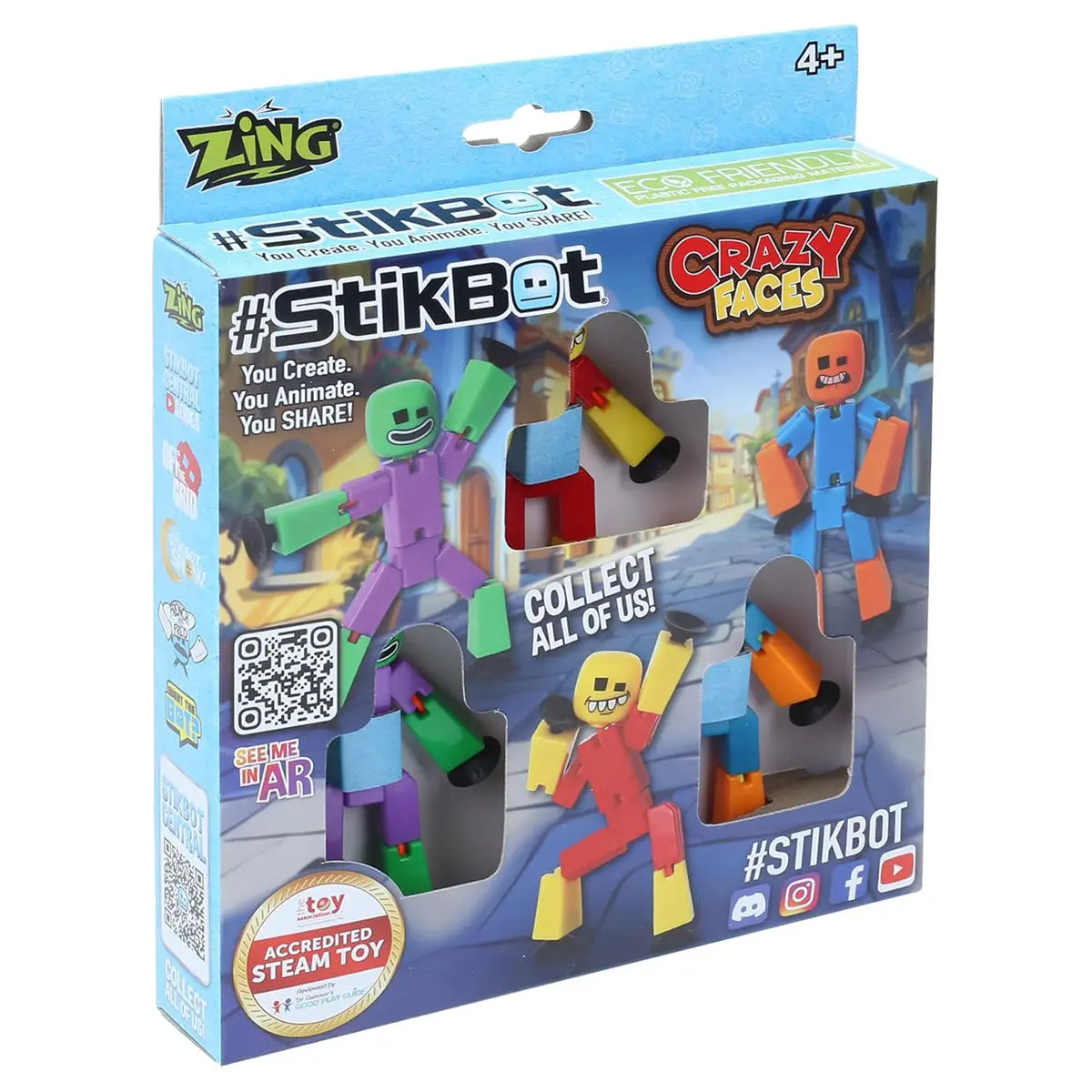 Stikbot Crazy Faces Figures (3 Pack) 1