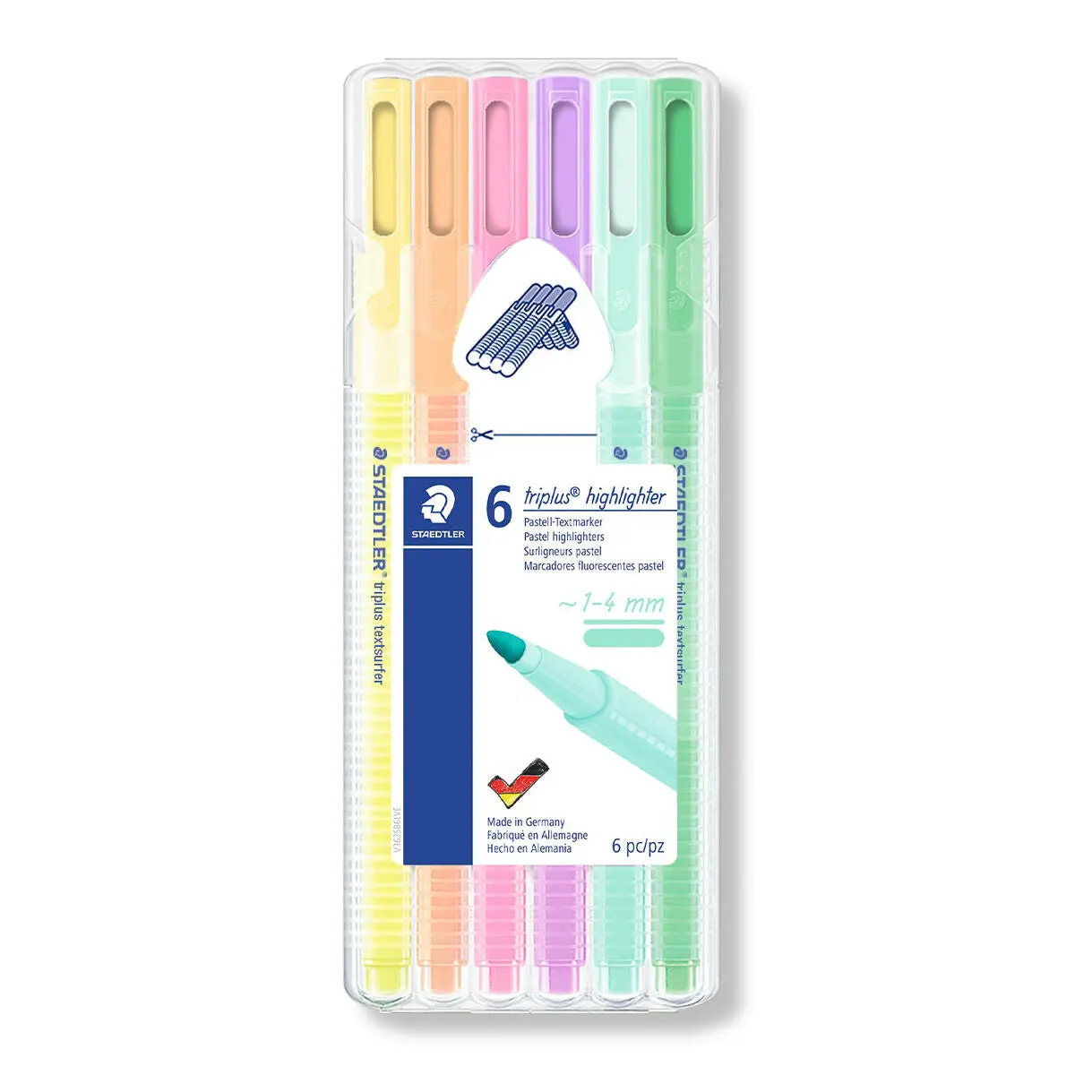 Staedtler Triplus Pastel Highlighters Pack Of 6 1