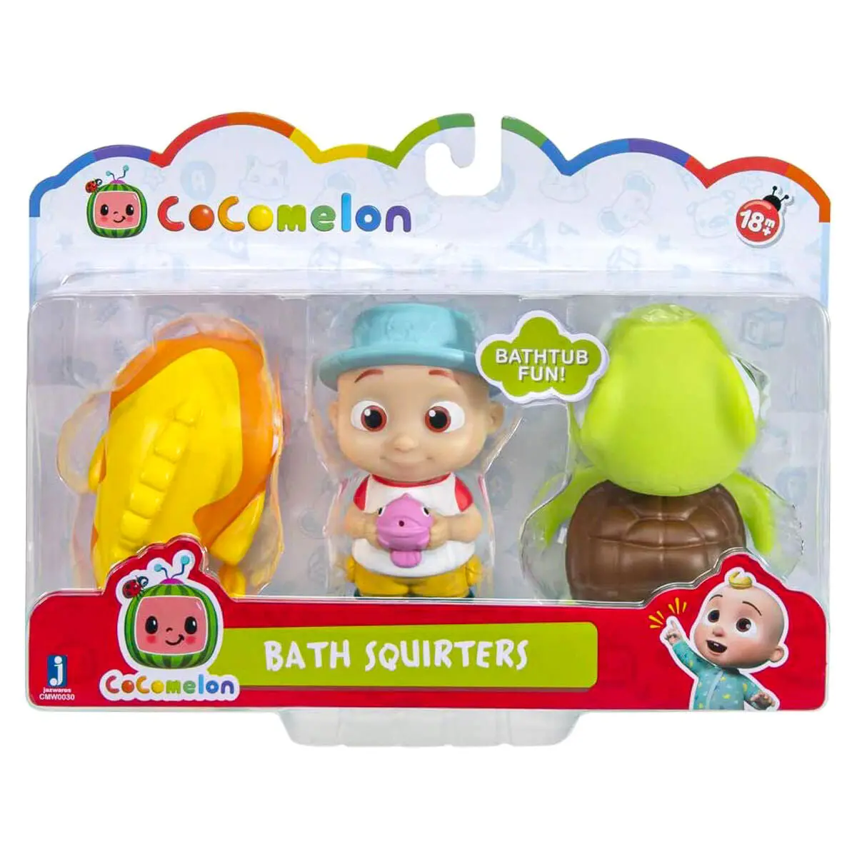 Bandai Cocomelon Bath Squirters Jj And Goldfish And Sea Turtle 1