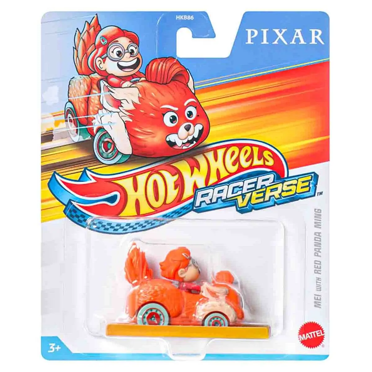 Hot Wheels Racer Verse: Pixar Turning Red: Mei With Red Panda Ming Vehicle 1