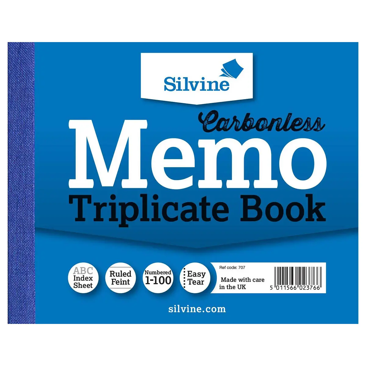 Silvine Carbonless Memo Triplicate Book Ruled Feint 1