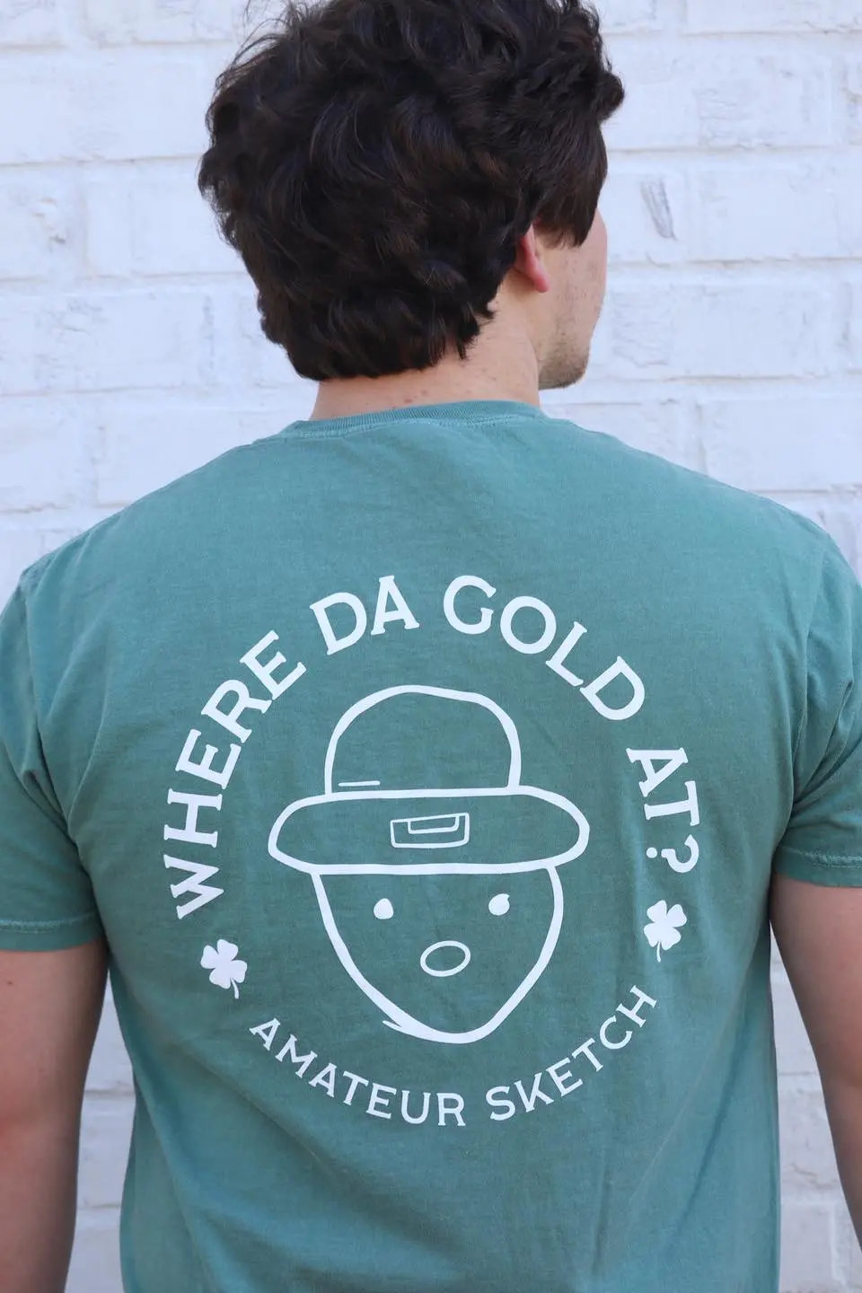 Rbo Crichton Leprechaun Amateur Sketch Tee - Green Comfort Colors Shirt 1