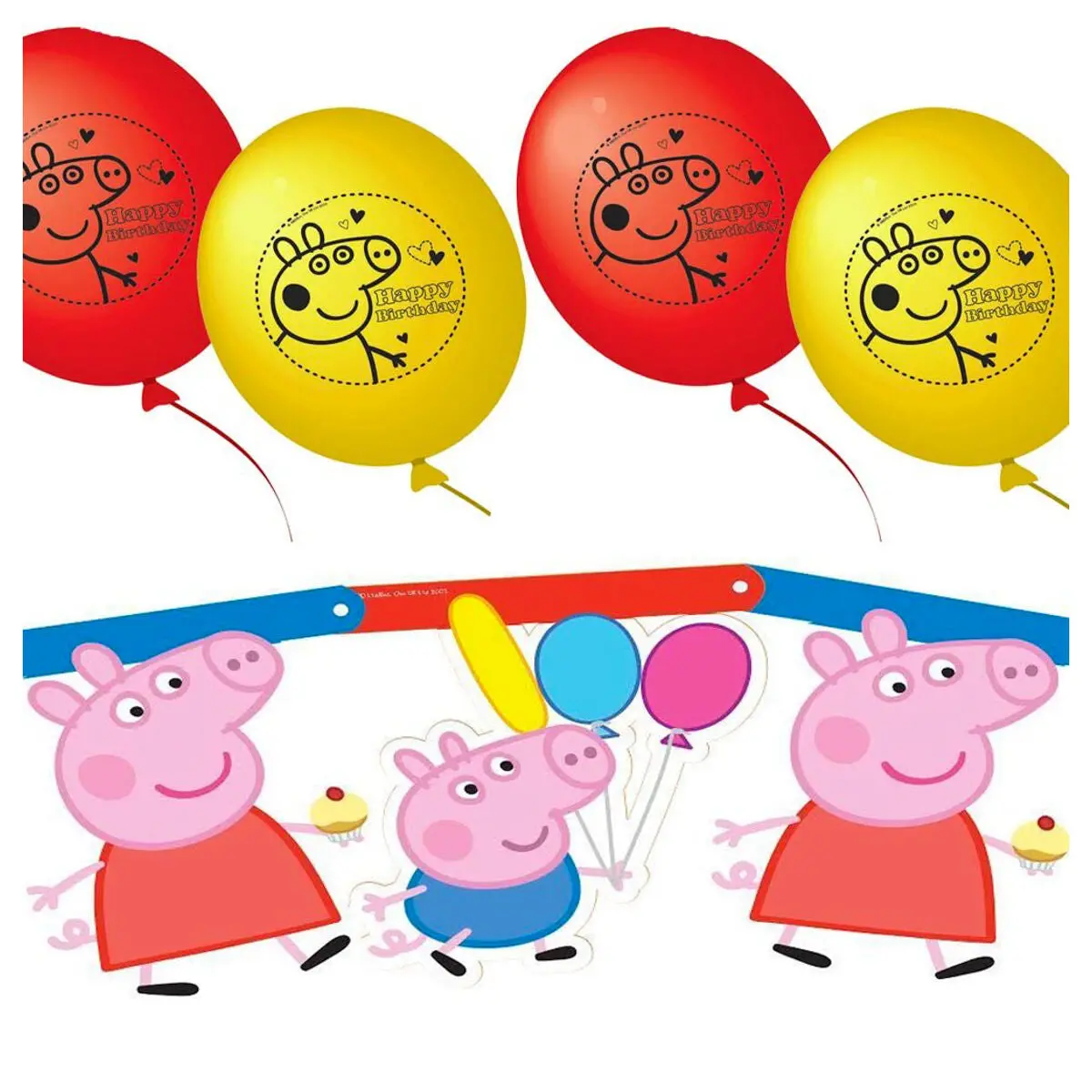 Peppa Pig Balloons & Foil Banner Set 1