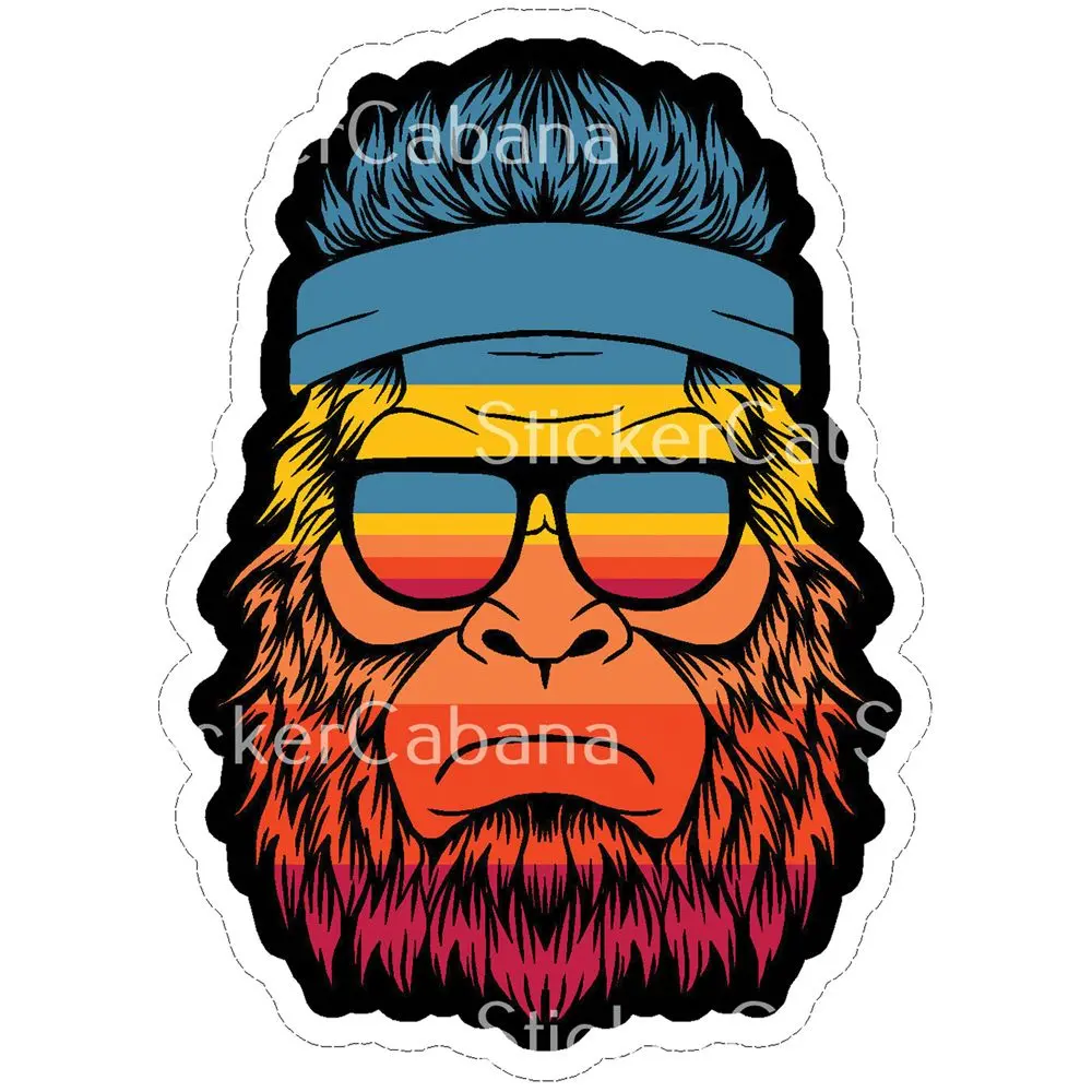 Bigfoot Colorful Head 3" Magnet 1