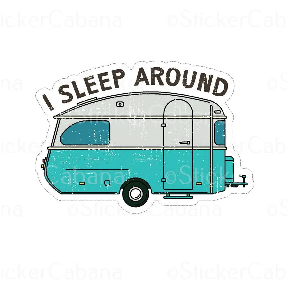 I Sleep Around Camper 3" Magnet 1