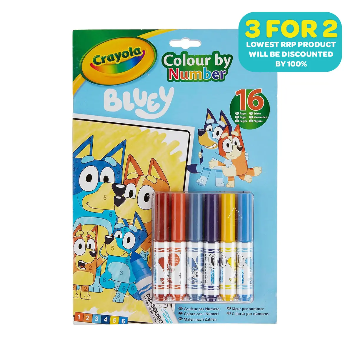 Crayola Bluey Colour By Number Book 1