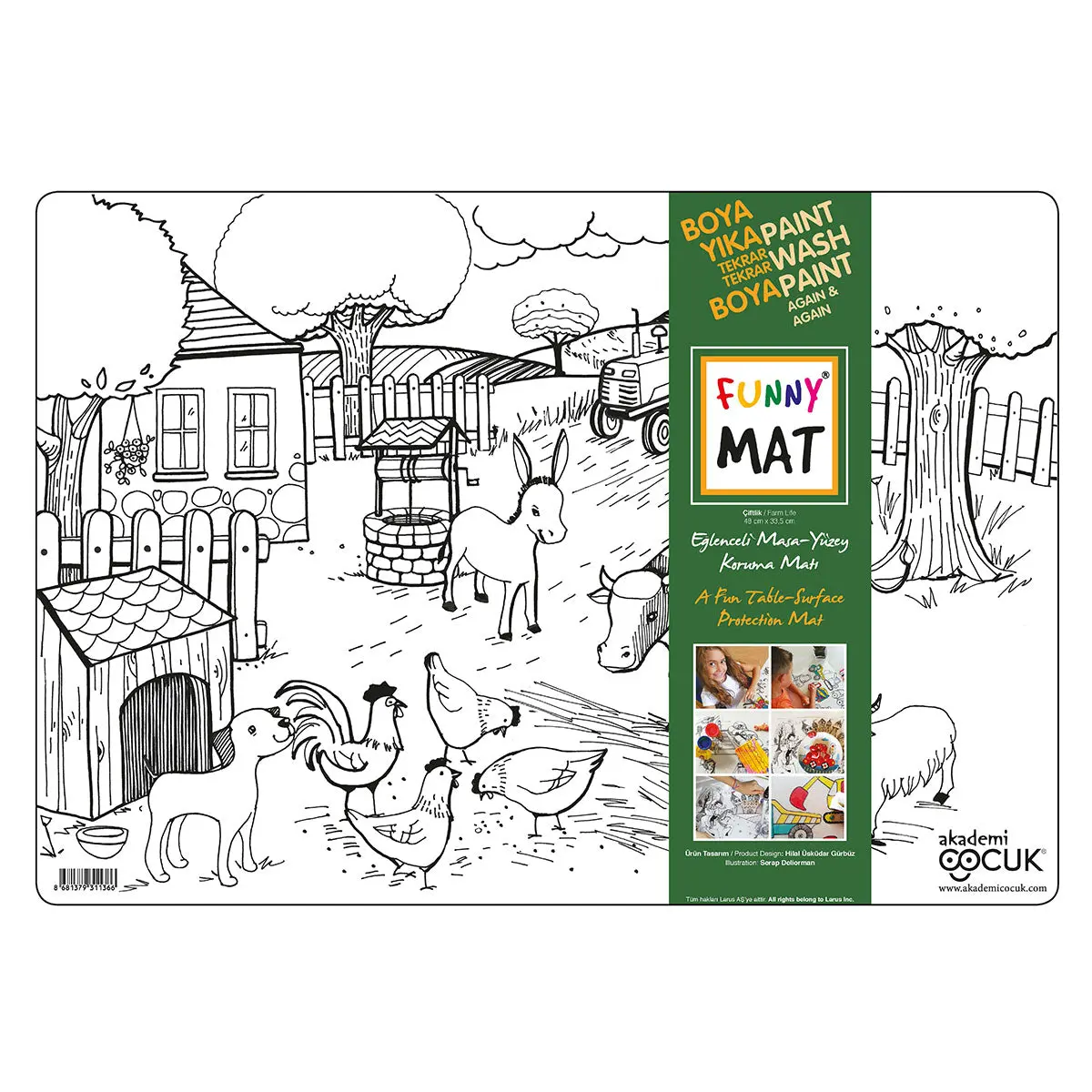 Funny Mat Farm Life Colouring Protection Mat 1