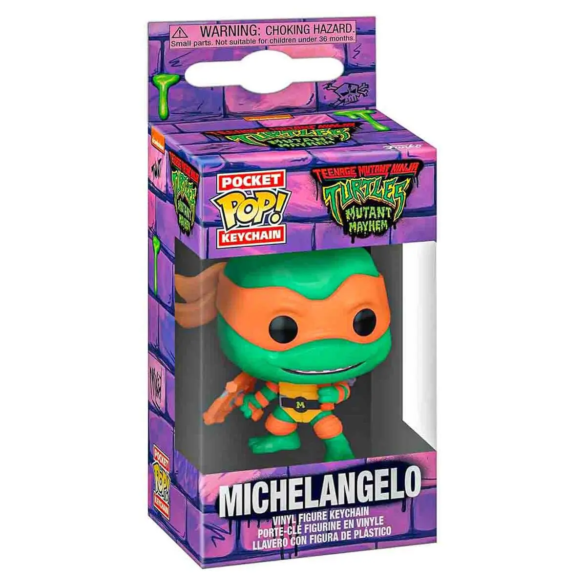 Funko Pop! Pocket Keychain: Teenage Mutant Ninja Turtles: Mutant Mayhem: Michelangelo Vinyl Figure 1