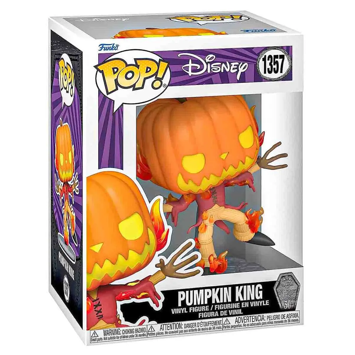 Funko Pop! The Nightmare Before Christmas 30Th Anniversary: Pumpkin King Vinyl Figure #1357 1