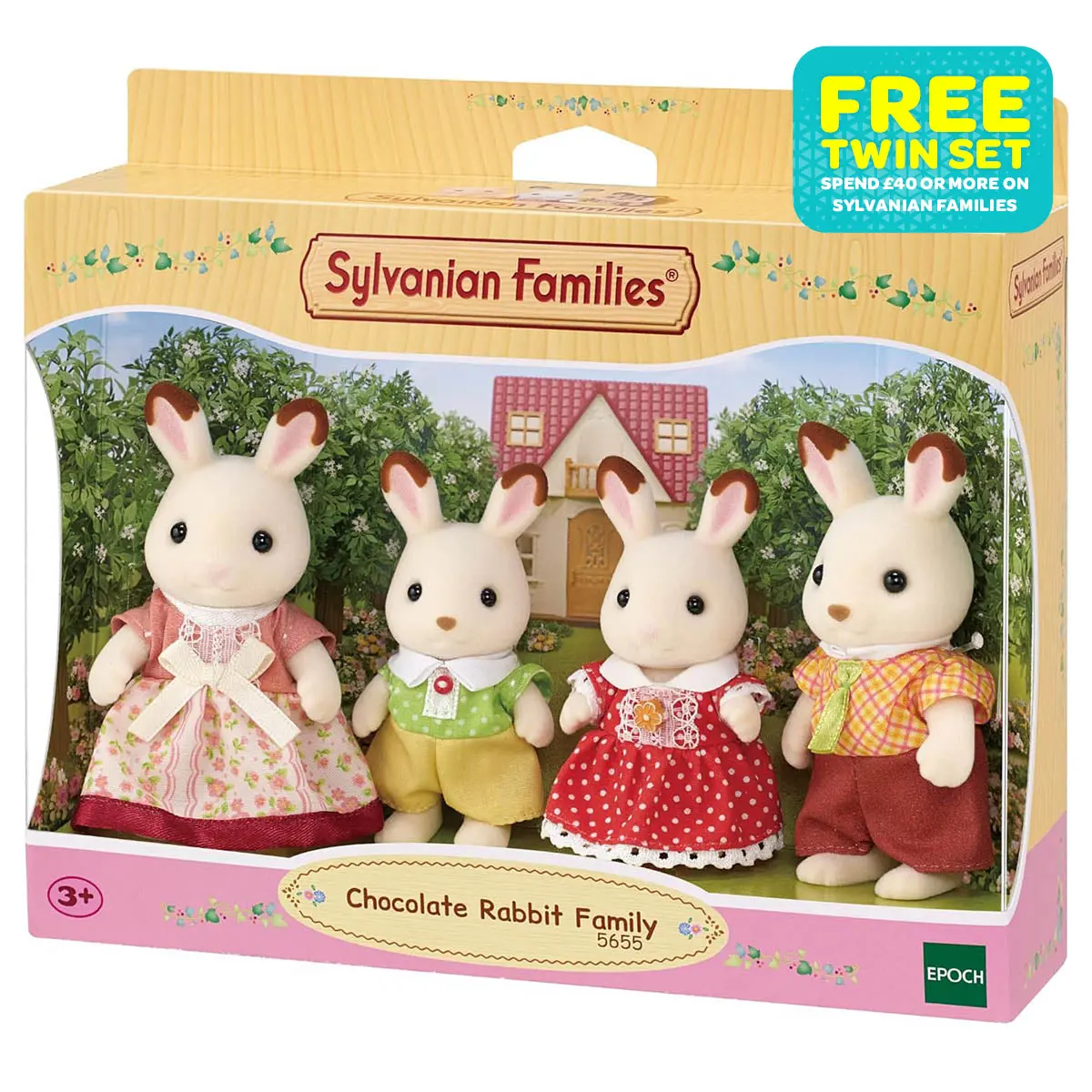 Sylvanian Families Chocolate Rabbit Family Figures 1