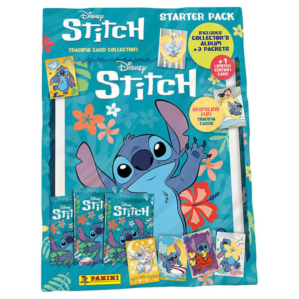 Panini Disney Stitch Sparkling Fun Trading Cards Starter Pack 1
