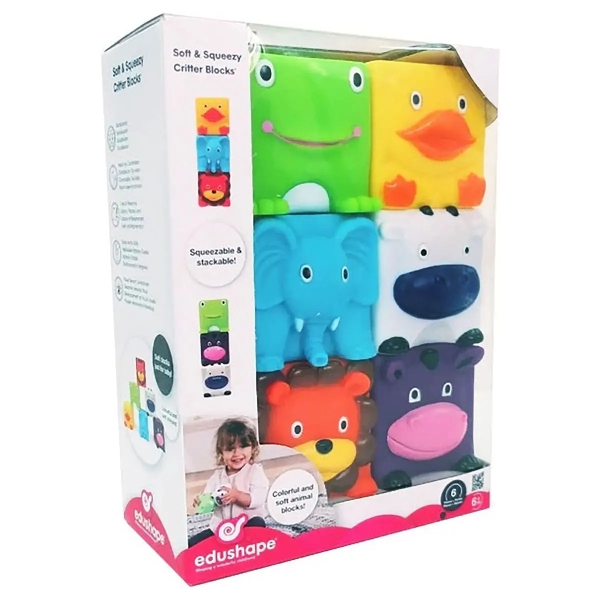 Edushape Soft & Squeezy Critter Blocks 1