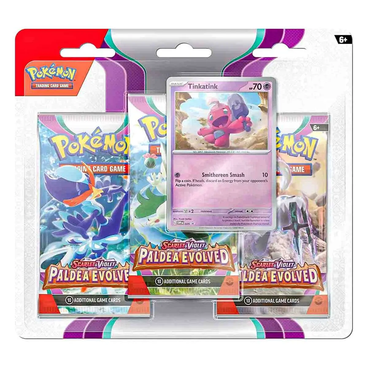 Pokémon Tcg: Scarlet & Violet 2: Paldea Evolved 3-Pack Booster Tinkatink 1