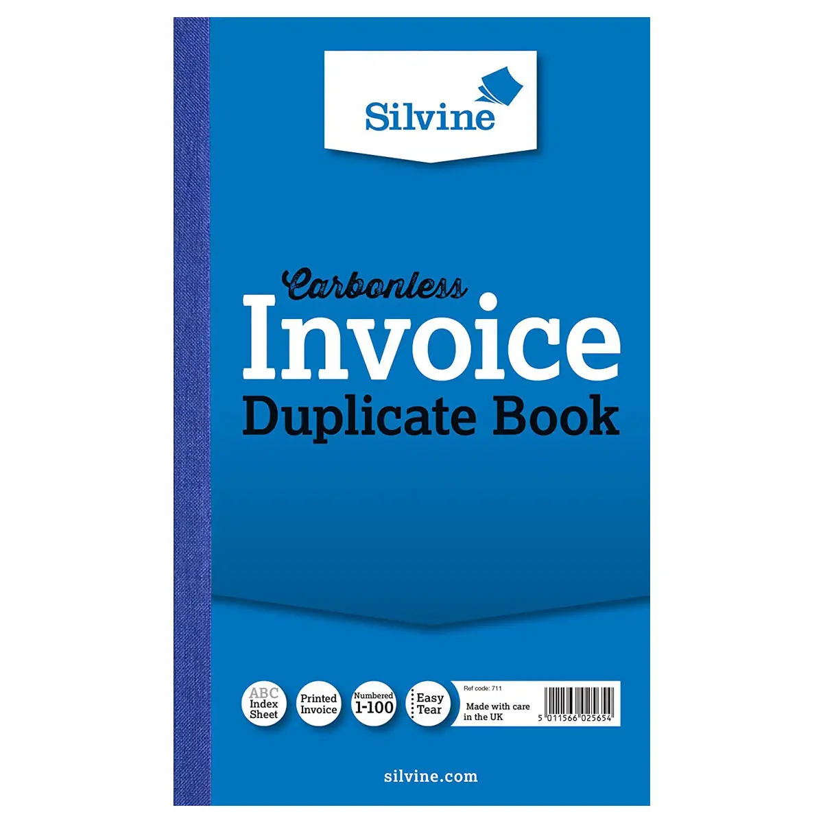 Silvine Carbonless Invoice Duplicate Book Blue 1