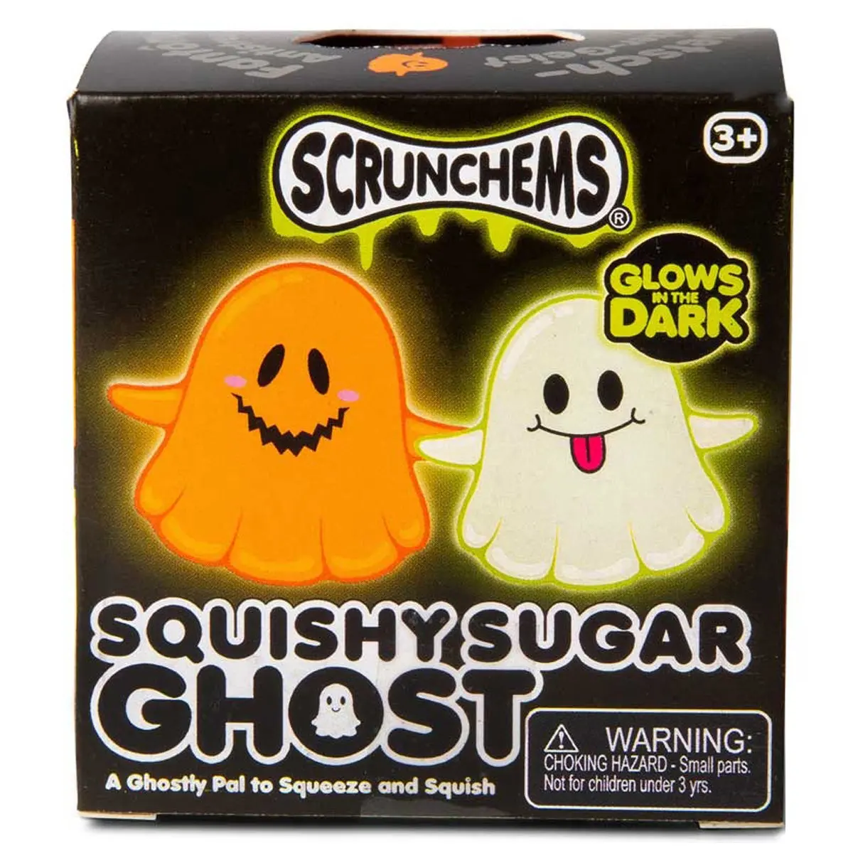 Scrunchems Glow In The Dark Squishy Sugar Ghost Fidget Toy (Styles Vary) 1