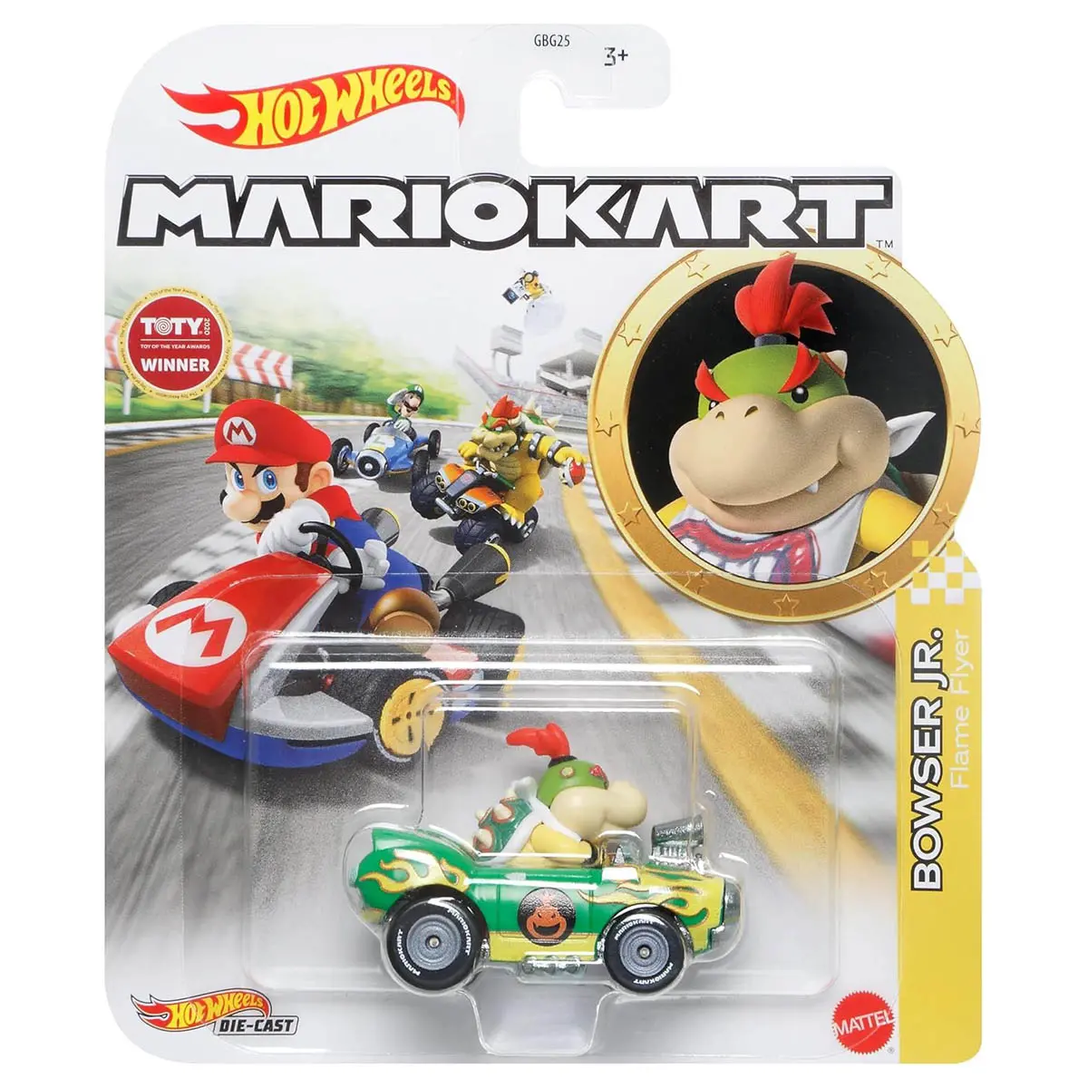Hot Wheels Mario Kart Bowser Jr. Flame Flyer Vehicle 1