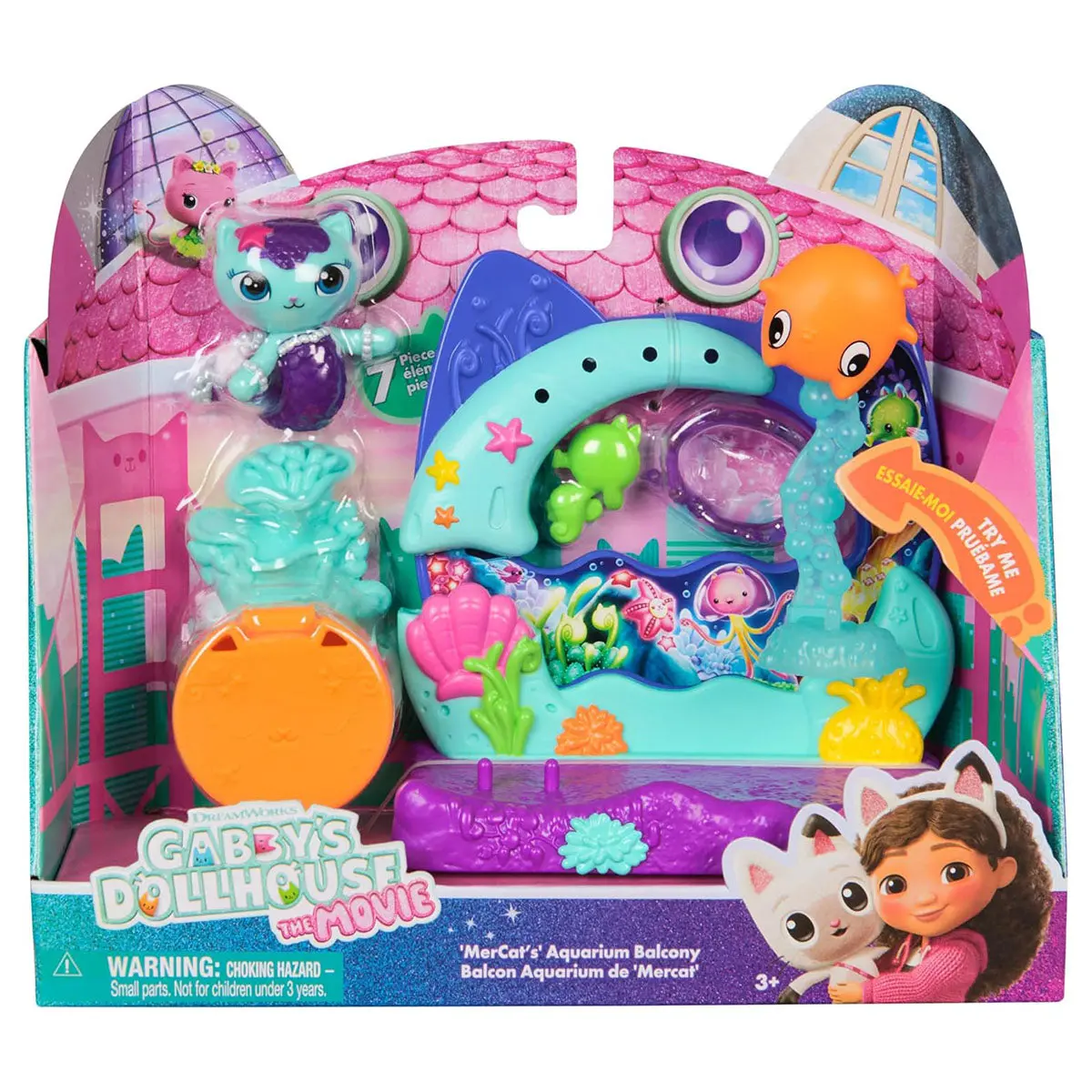Gabby’S Dollhouse: The Movie: Mercat's Aquarium Balcony Playset 1