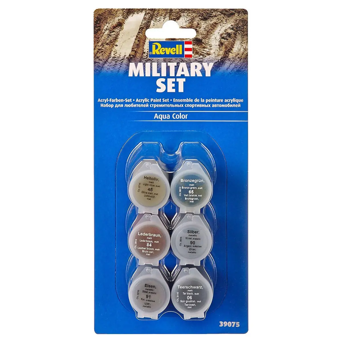 Revell Military Set Aqua Colour Acrylic Model Paint (6 Pack) 1