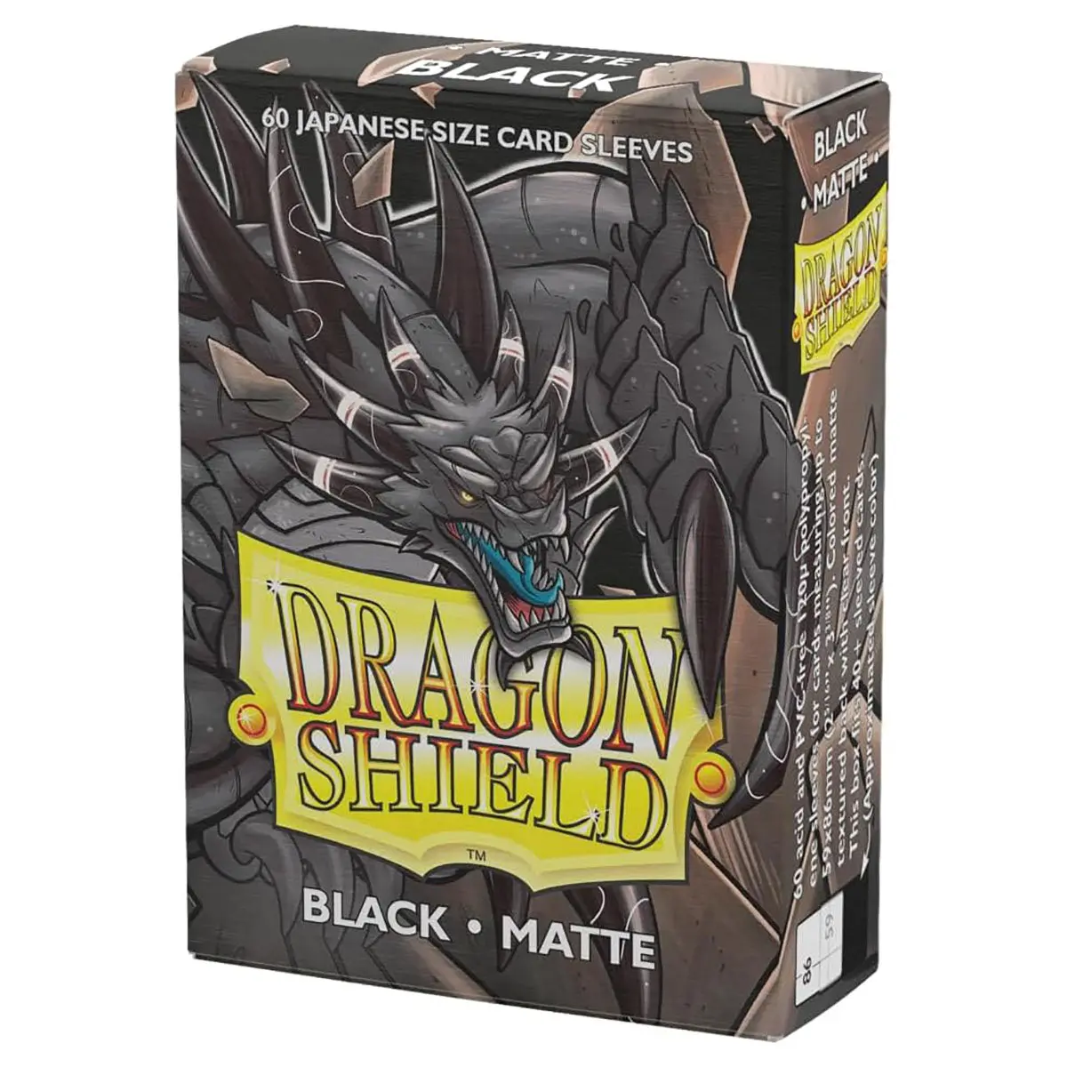 Dragon Shield Japanese Size Black 60 Matte Sleeves 1